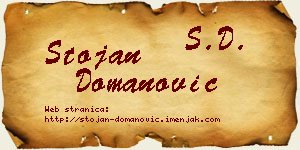 Stojan Domanović vizit kartica